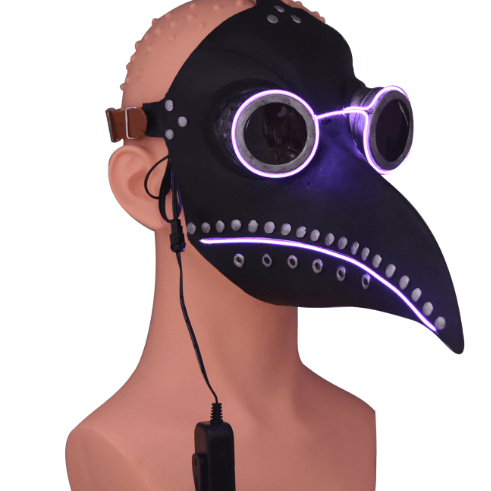 Gadget Gerbil Purple Light Up LED Plague Doctor Mask