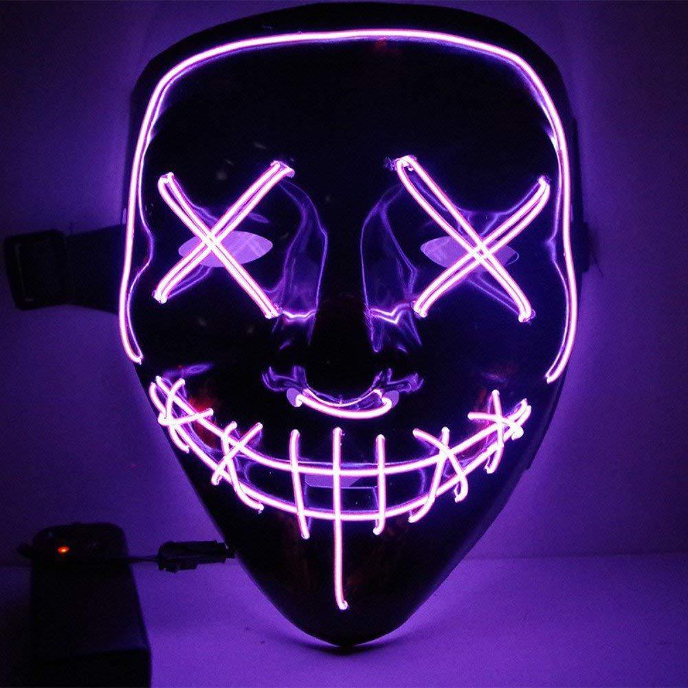 Gadget Gerbil Purple Light Up LED Purge Mask