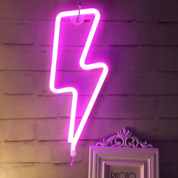 Gadget Gerbil Purple Lightening Neon Sign