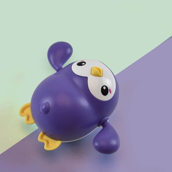 Gadget Gerbil Purple Penguin Swimming Baby Bath Toy