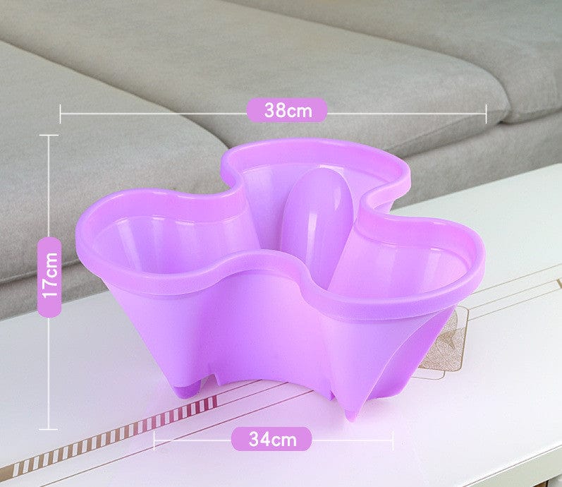 Gadget Gerbil Purple Three-Petal Stackable Plant Pot