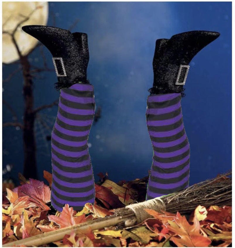 Gadget Gerbil Purple Witch Legs Halloween Decoration