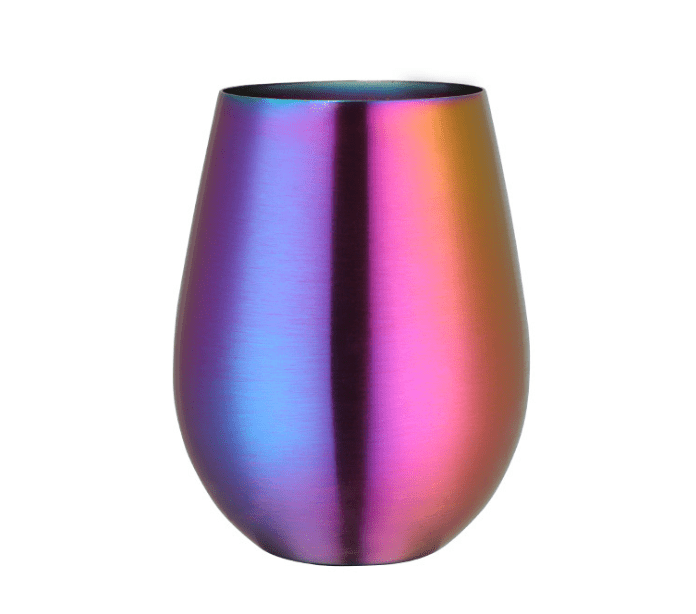 Gadget Gerbil Rainbow Stainless Steel Stemless Wine Glass
