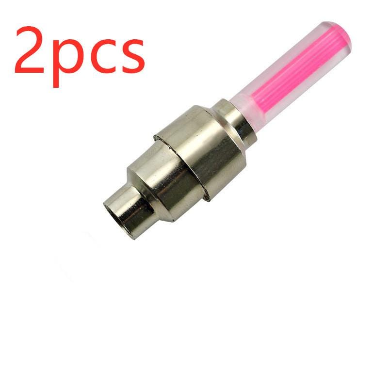 Gadget Gerbil Red 2pcs Light Up Valve Caps for Bikes
