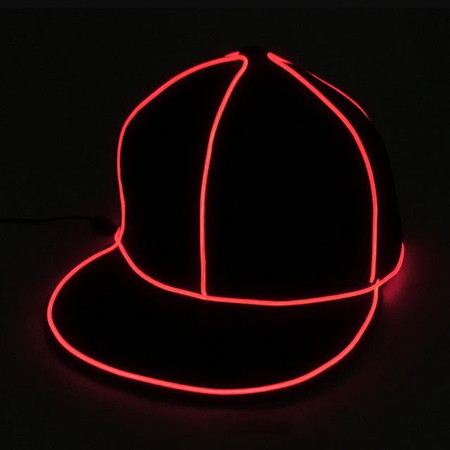 Gadget Gerbil Red / 3V (15-20 Hours) Light Up LED Snapback Hat
