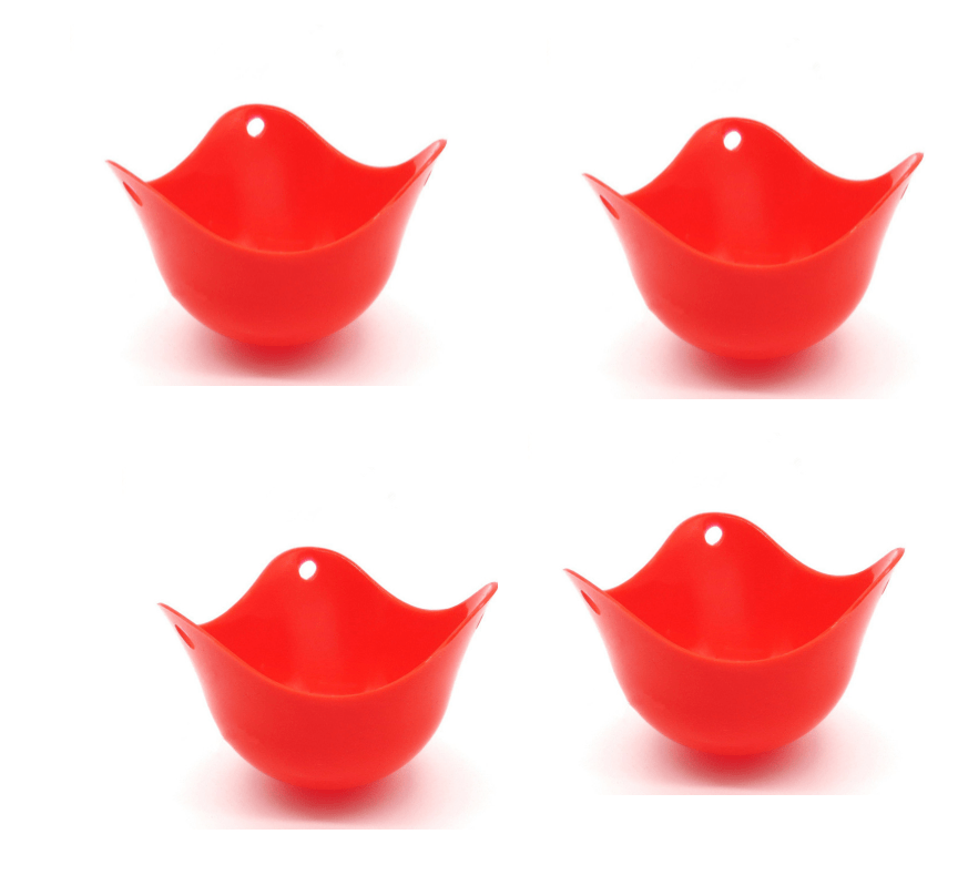 Gadget Gerbil Red / 4 pack Silicone Egg Poacher Cups