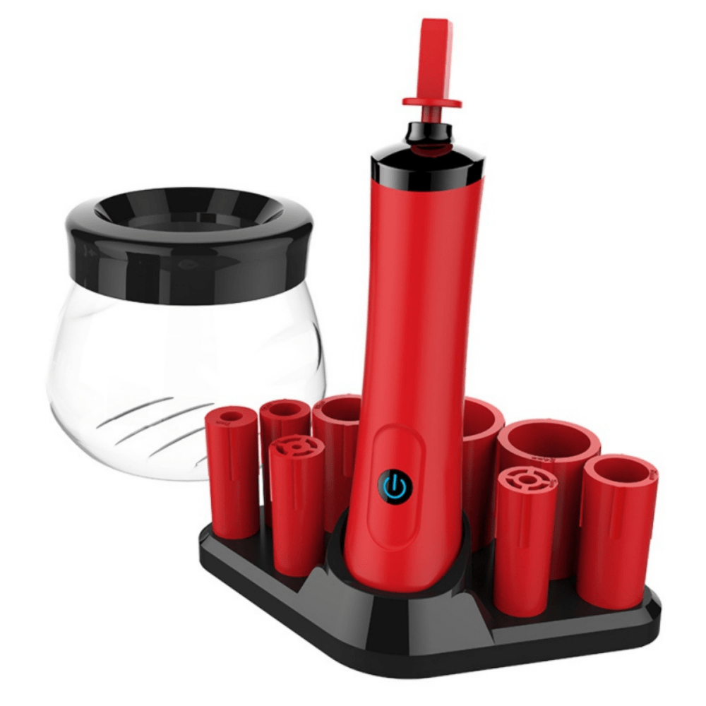 Gadget Gerbil Red Automatic Makeup Brush Cleaner
