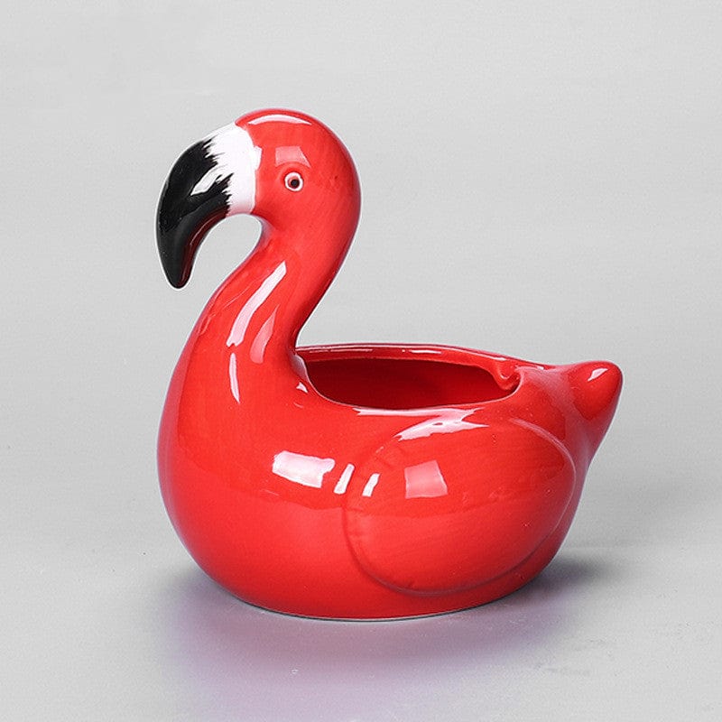 Gadget Gerbil Red Ceramic Flamingo Ashtray