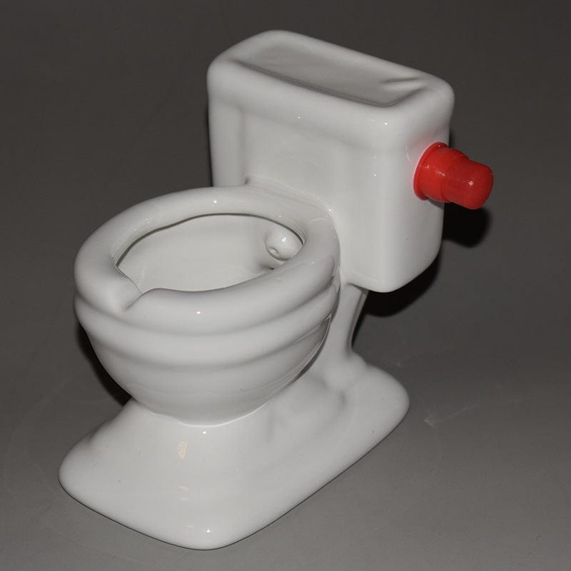 Gadget Gerbil Red Ceramic Toilet Ashtray