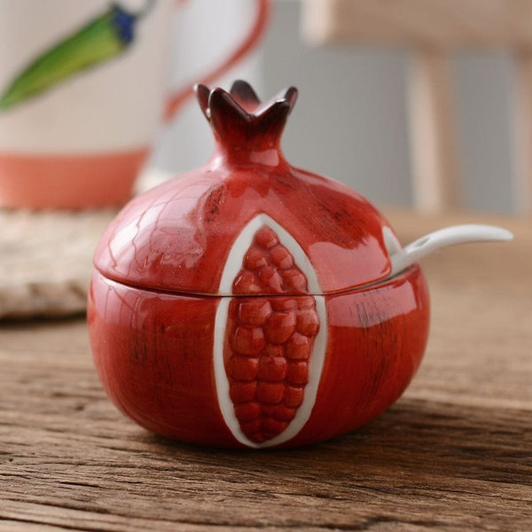 Gadget Gerbil Red Ceramic Watermelon Seasoning Jar