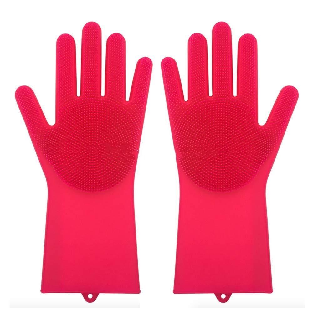 Gadget Gerbil Red Dishwashing Scrubber Gloves