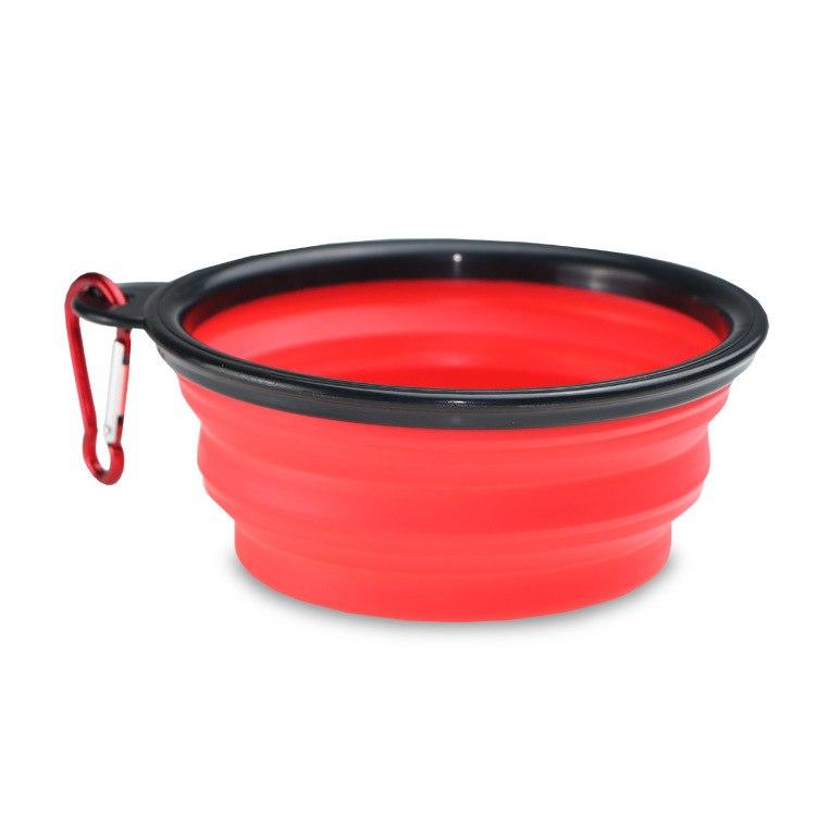 Gadget Gerbil Red Folded Silicone Pet Dog Bowl