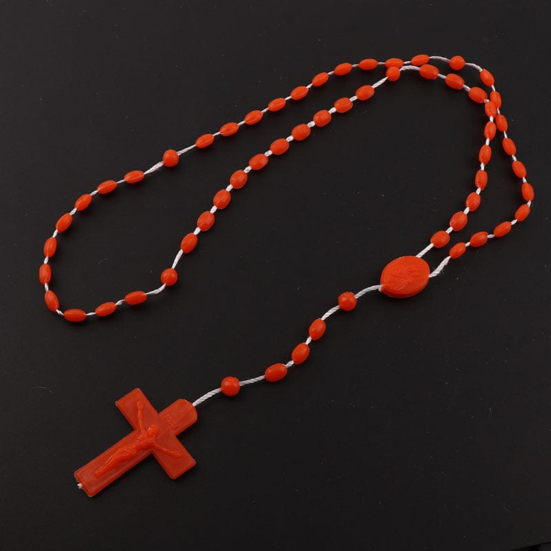 Gadget Gerbil Red Glow In The Dark Rosary