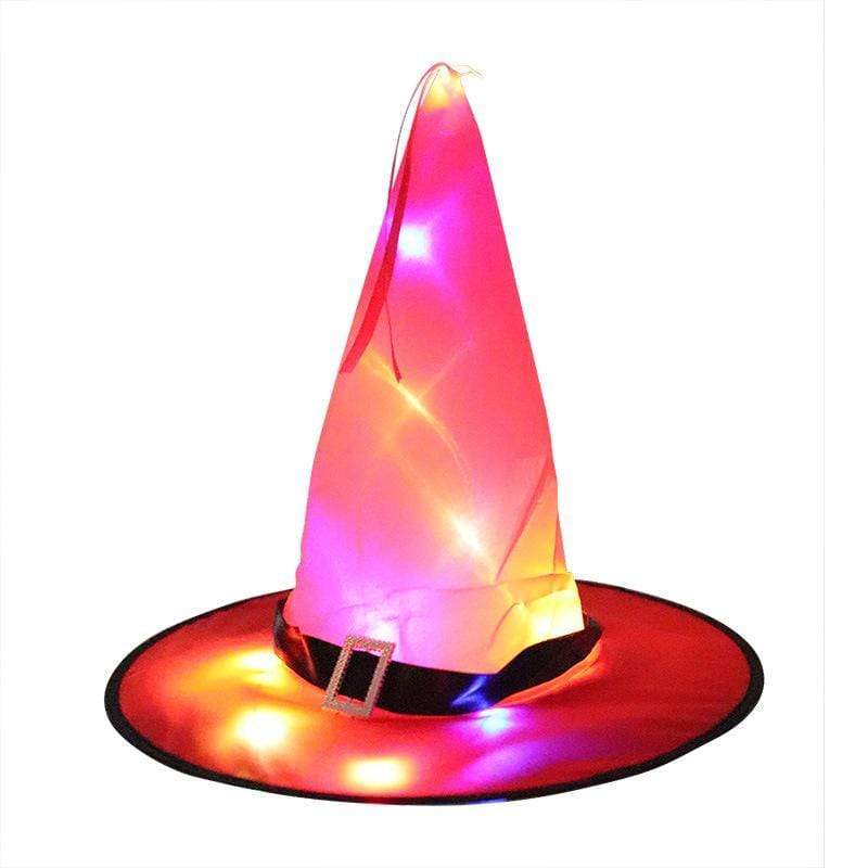 Gadget Gerbil Red LED Light Up Witch Hat