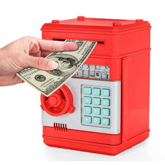 Gadget Gerbil Red Piggy Bank ATM Machine