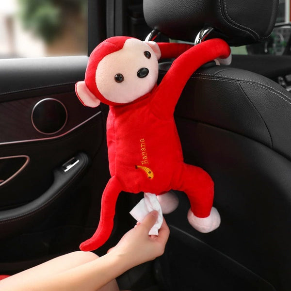 Gadget Gerbil Red Pipi monkey hanging tissue box
