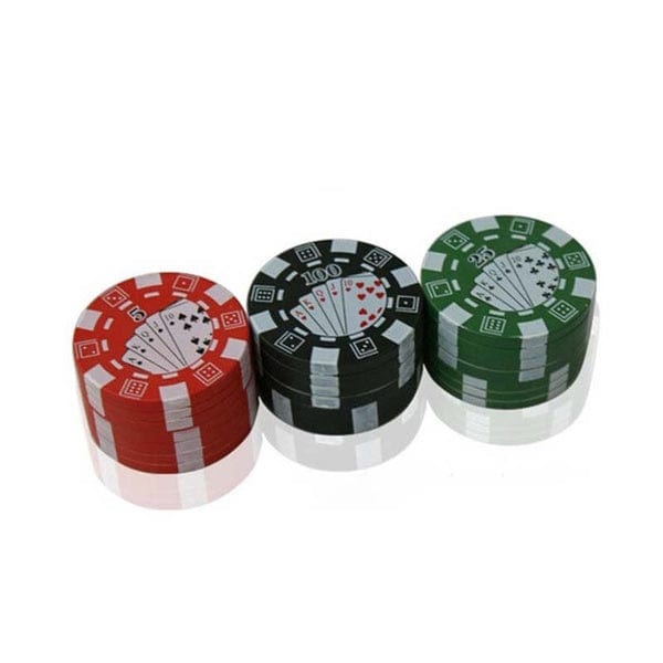 Gadget Gerbil Red Poker Chip Herb Grinder