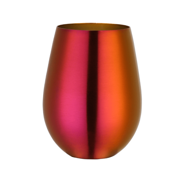 Gadget Gerbil Red Stainless Steel Stemless Wine Glass