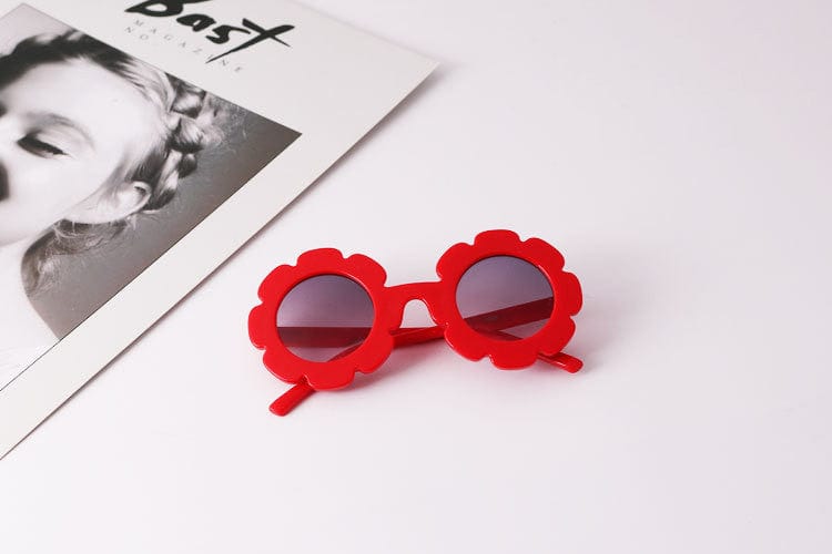 Gadget Gerbil Red Transparent Sun Flower Glasses