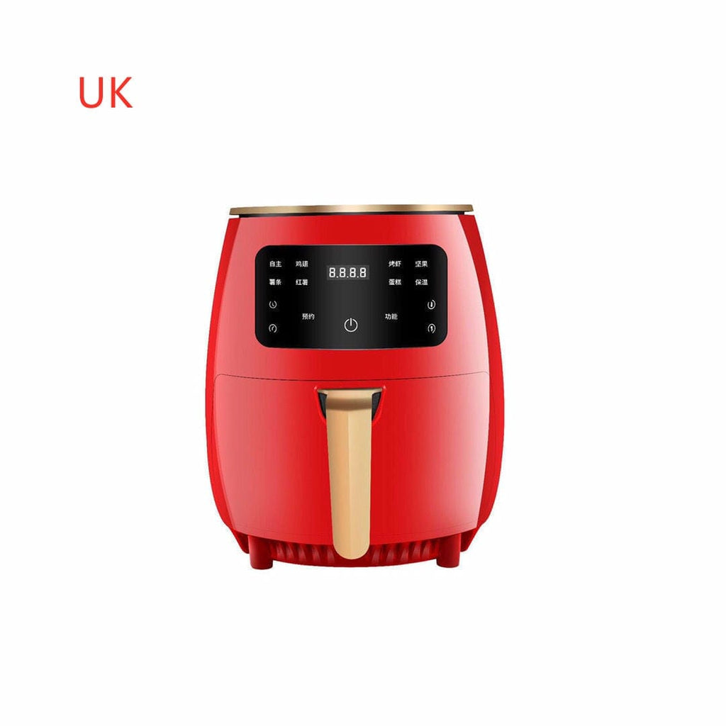 Gadget Gerbil Red / UK 220V Smart Air Fryer without Oil Home Cooking 4.5L Large Capacity Multifunction Electric Professional-Design
