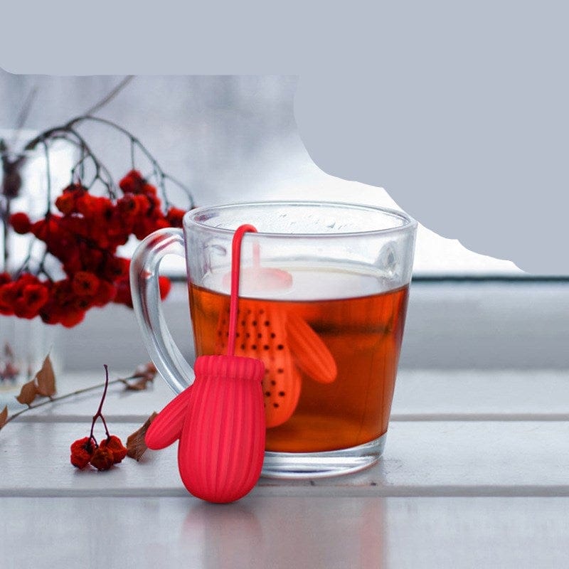 Gadget Gerbil Reusable Silicone Red Mittens Tea Infuser