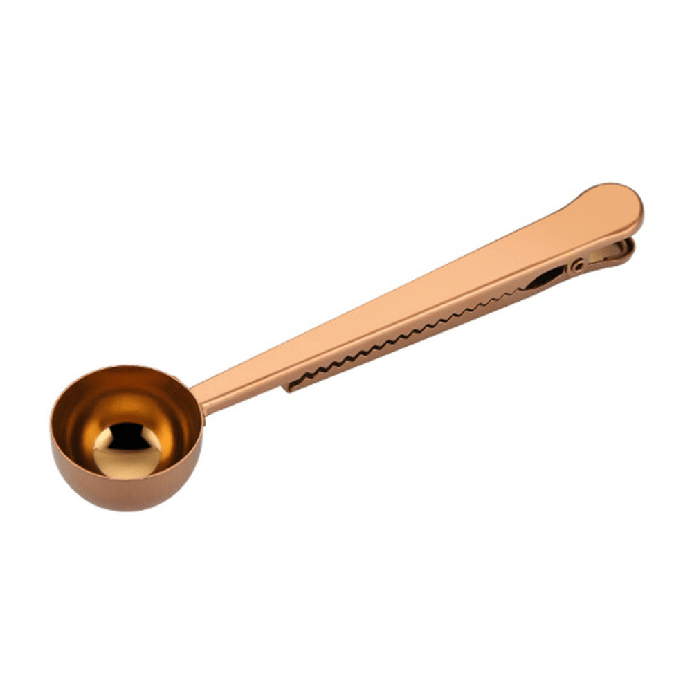 Gadget Gerbil Rose gold 2-in-1 Coffee Clip Spoon