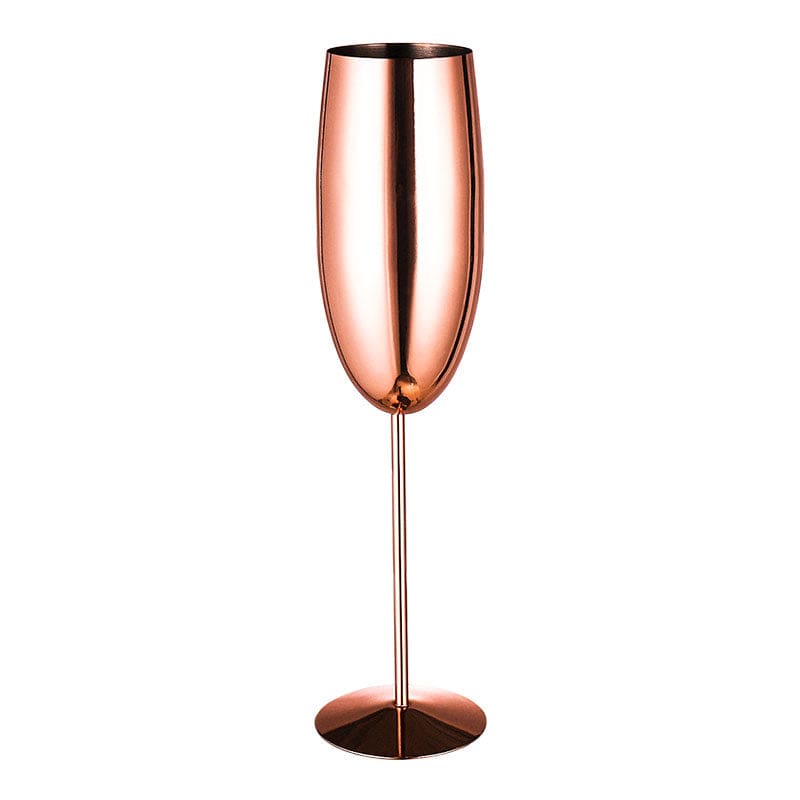 Gadget Gerbil Rose gold 2pcs Stainless Steel Champagne Glass Goblet