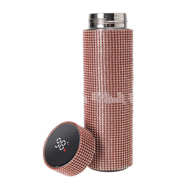Gadget Gerbil Rose Gold / 500ml Rhinestone Thermos Bottle