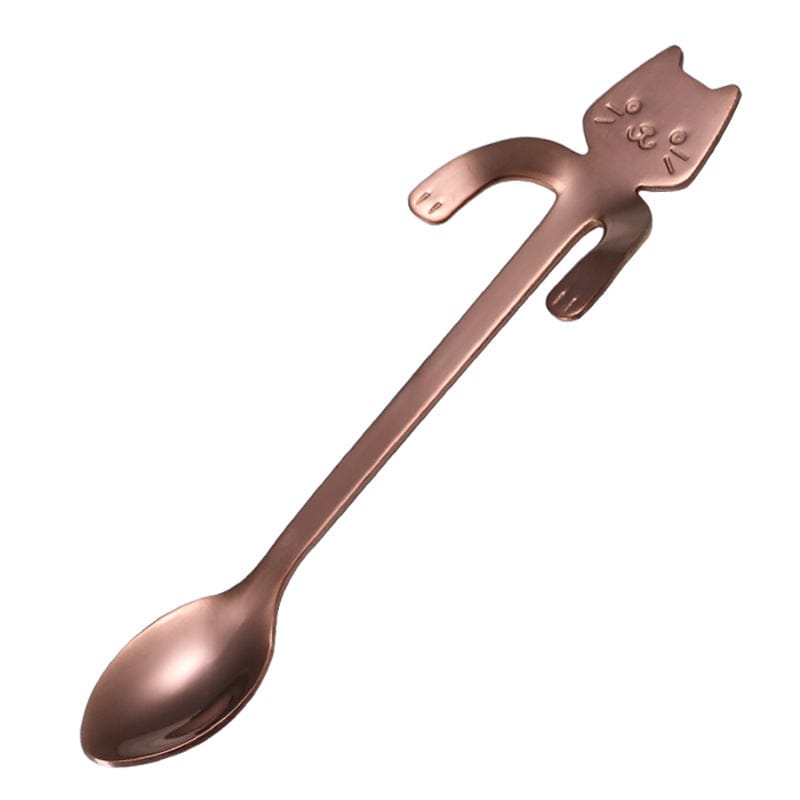 Gadget Gerbil Rose gold / S Stainless Steel Hanging Cat Coffee Spoon