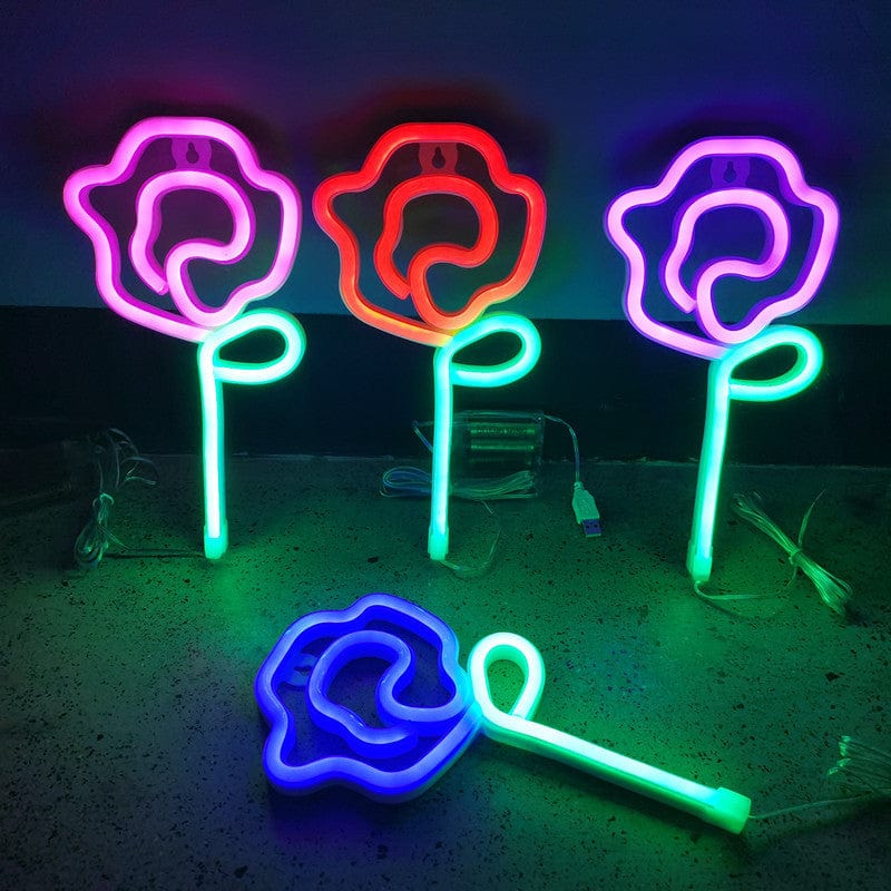 Gadget Gerbil Rose Neon Sign