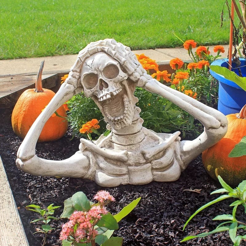Gadget Gerbil Screaming Skeleton Garden Decoration