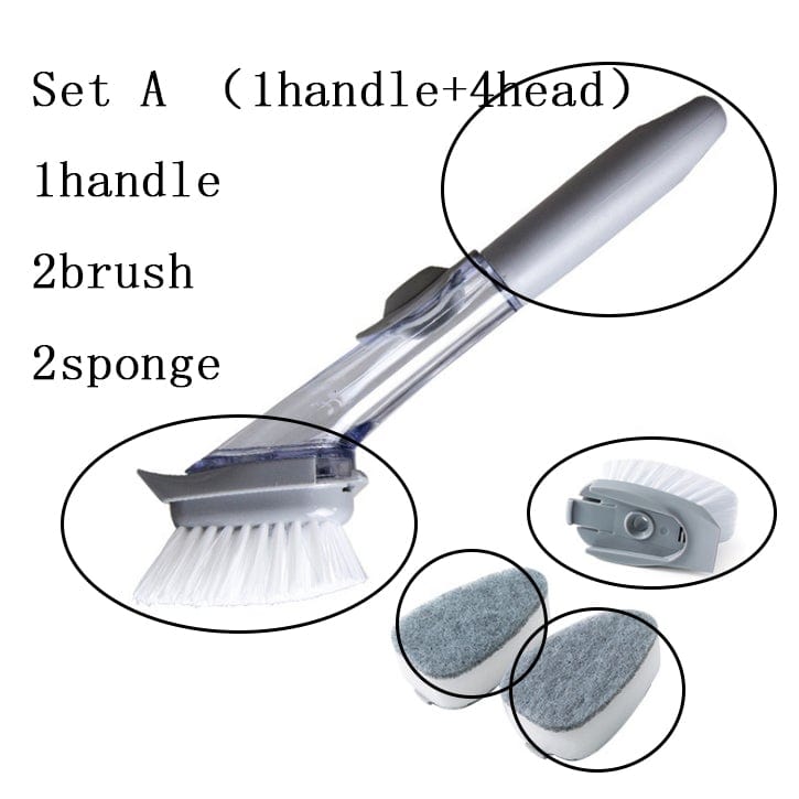 Gadget Gerbil SetA 2 In 1 Dishwashing Handle Cleaning Brush