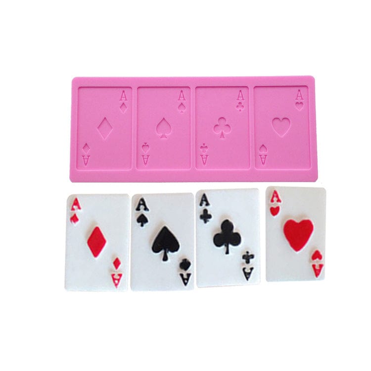 Gadget Gerbil Silicone Poker Cards Shaped Baking Mold