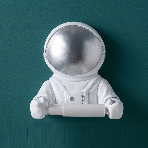 Gadget Gerbil Silver Astronaut Toilet Paper Holder
