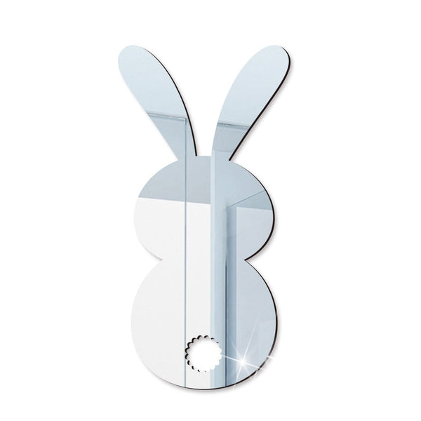 Gadget Gerbil Silver / S Easter Bunny Shaped Wall Mirror