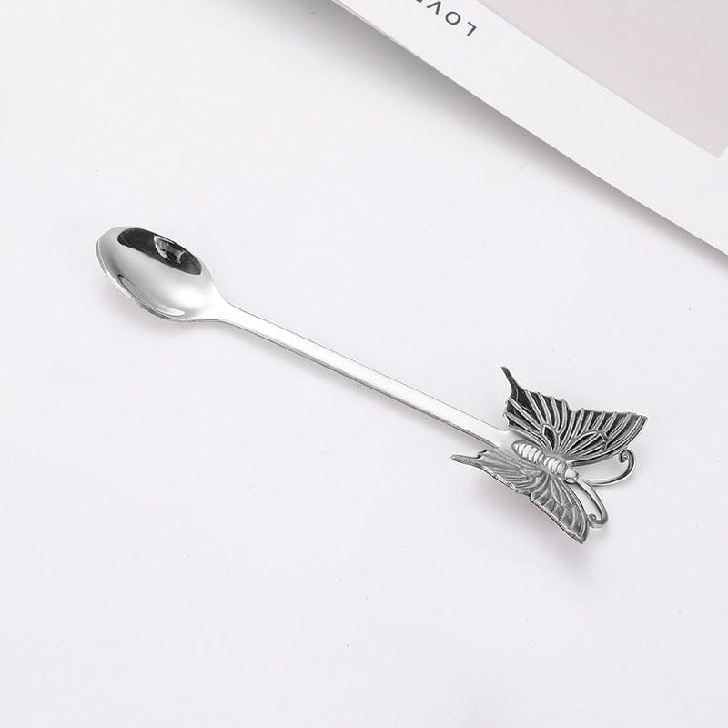 Gadget Gerbil Silver spoon Stainless Steel Butterfly Coffee Spoon