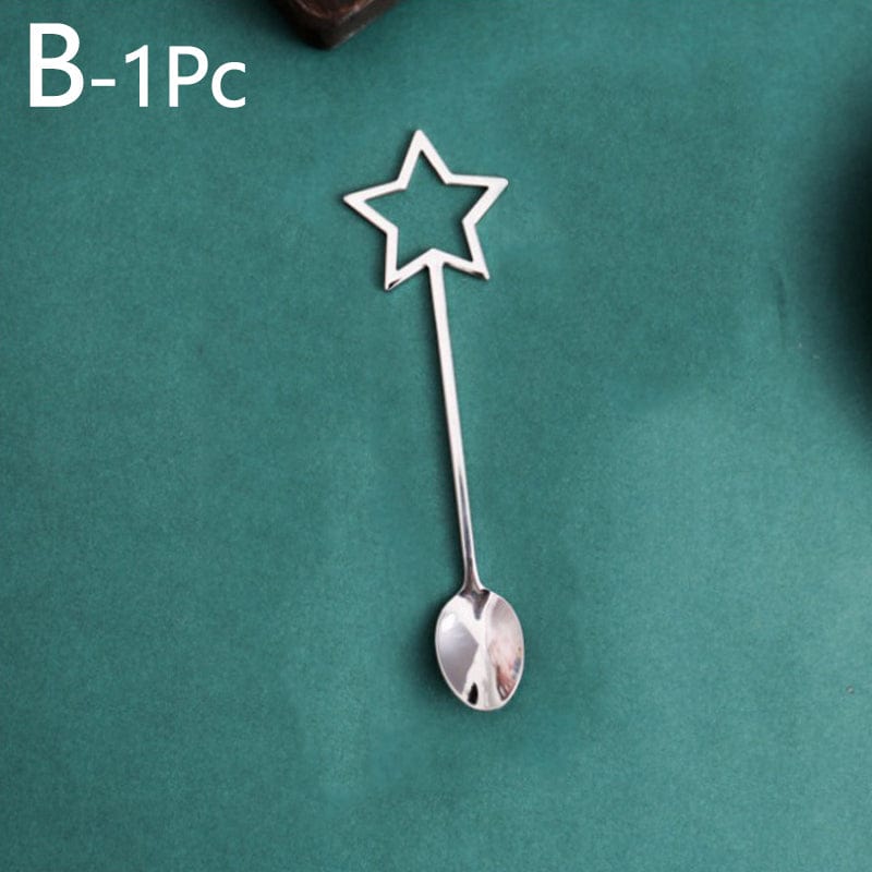 Gadget Gerbil Silver Stainless Steel Star Coffee Spoon