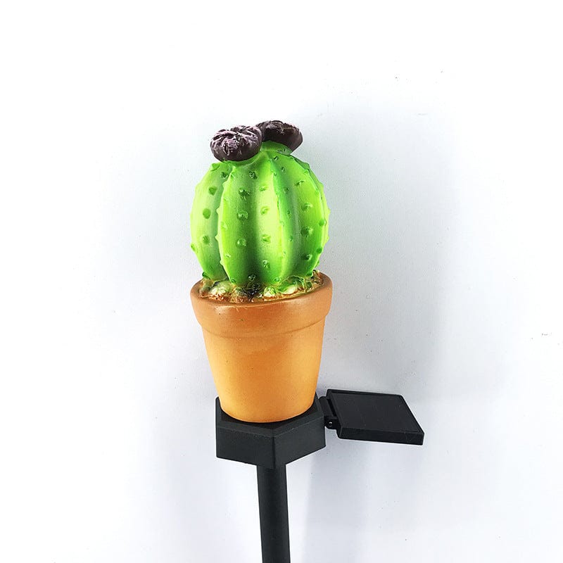 Gadget Gerbil Single head cactus Solar Powered Cactus Stake Light