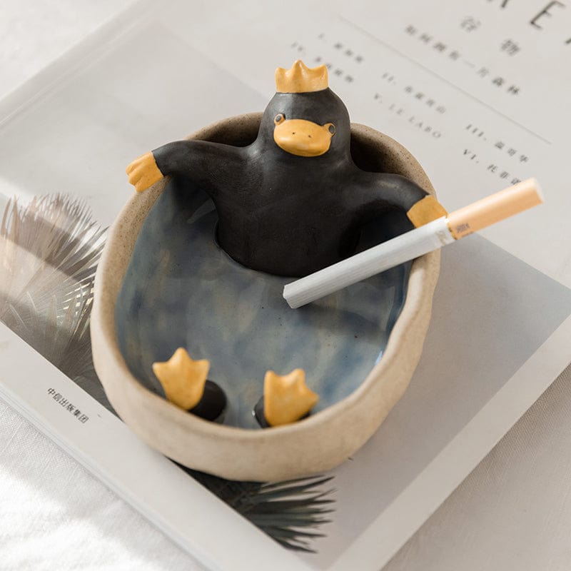 Gadget Gerbil Small Ceramic Penguin Bathing Ashtray
