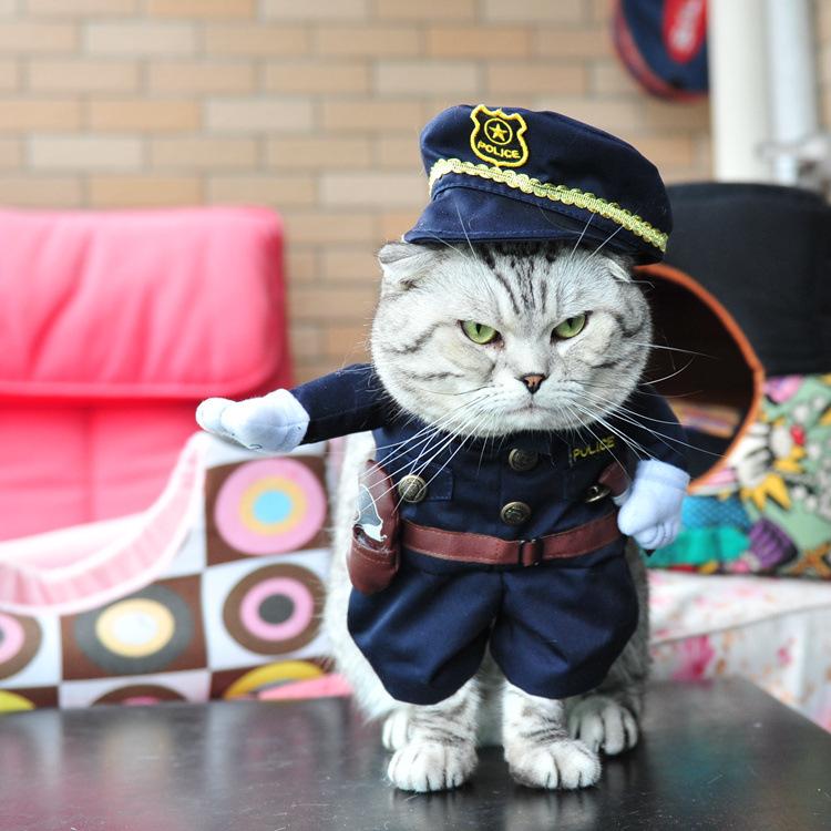 Gadget Gerbil Small Police Cat Costume
