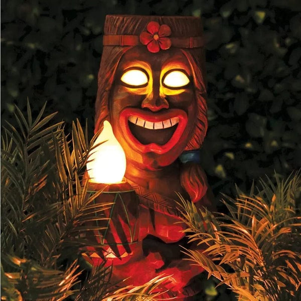 Gadget Gerbil Smiley totem Angry Totem Garden Garden Decoration Outdoor Smiley Totem Solar Resin Decoration
