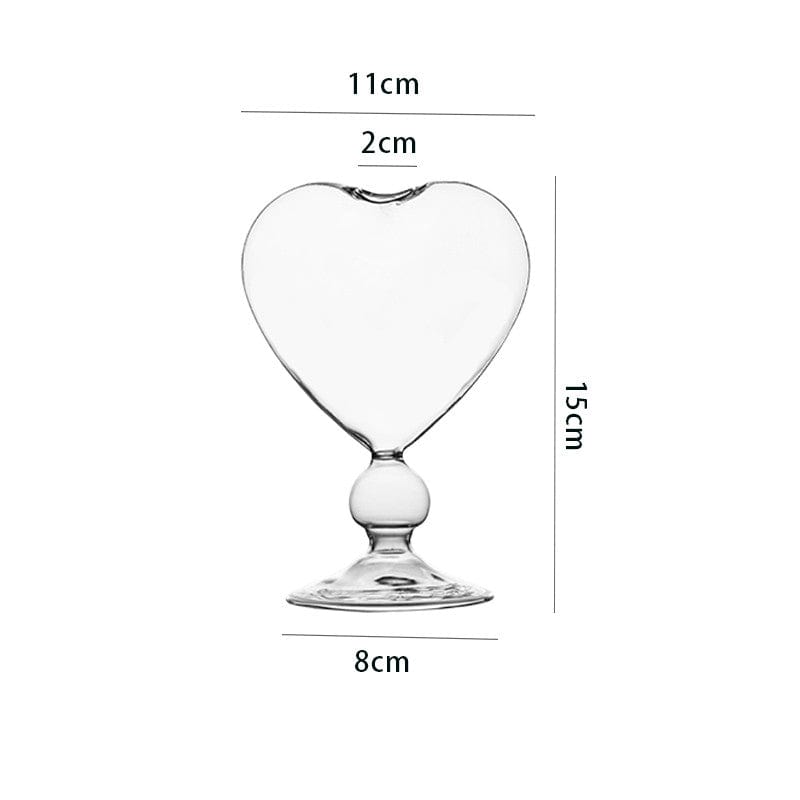 Gadget Gerbil Smooth Love Cocktail Glass Heart Shaped Cup Creative Japanese Glass Wine Goblet