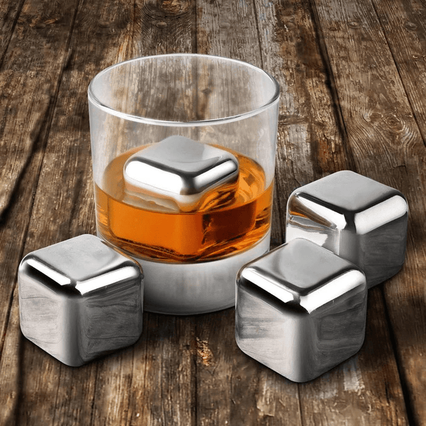 Gadget Gerbil Stainless Steel Ice Cubes (8 Pack)