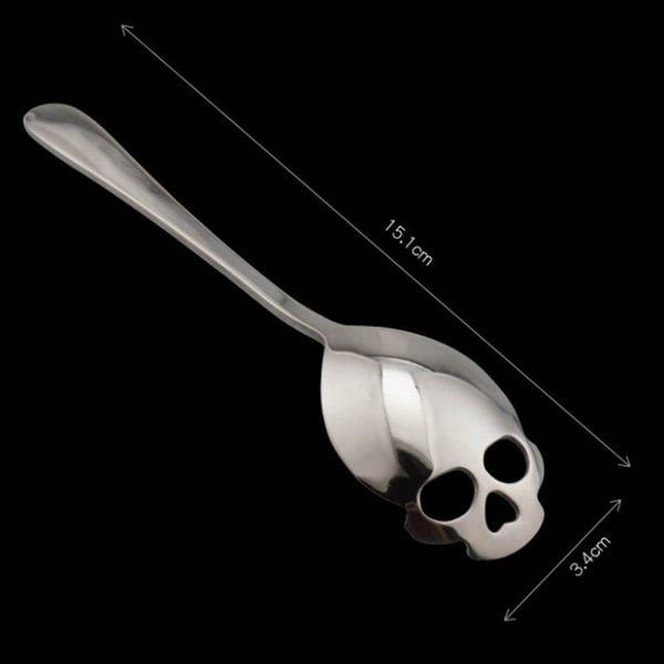 Gadget Gerbil Stainless Steel Skull Coffee Spoon