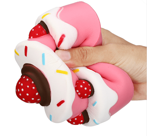 Gadget Gerbil Strawberry Cake Squishy Toy