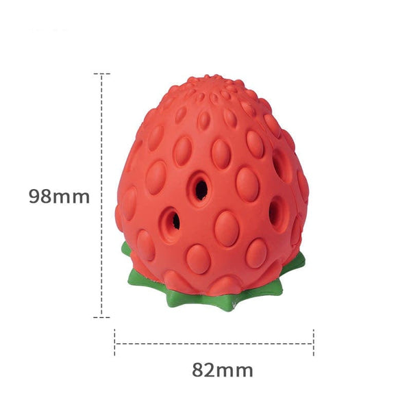 Gadget Gerbil Strawberry Pet Dog Teeth Cleaning Tooth Bite Resistant Toy Ball Dog Toy Pet Supplies