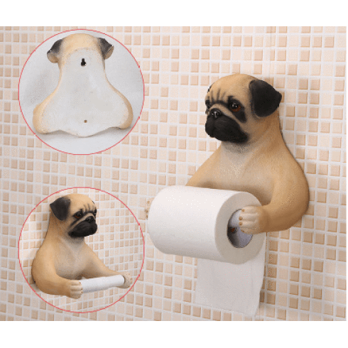 Gadget Gerbil Style 1 Pug Toilet Paper Holder