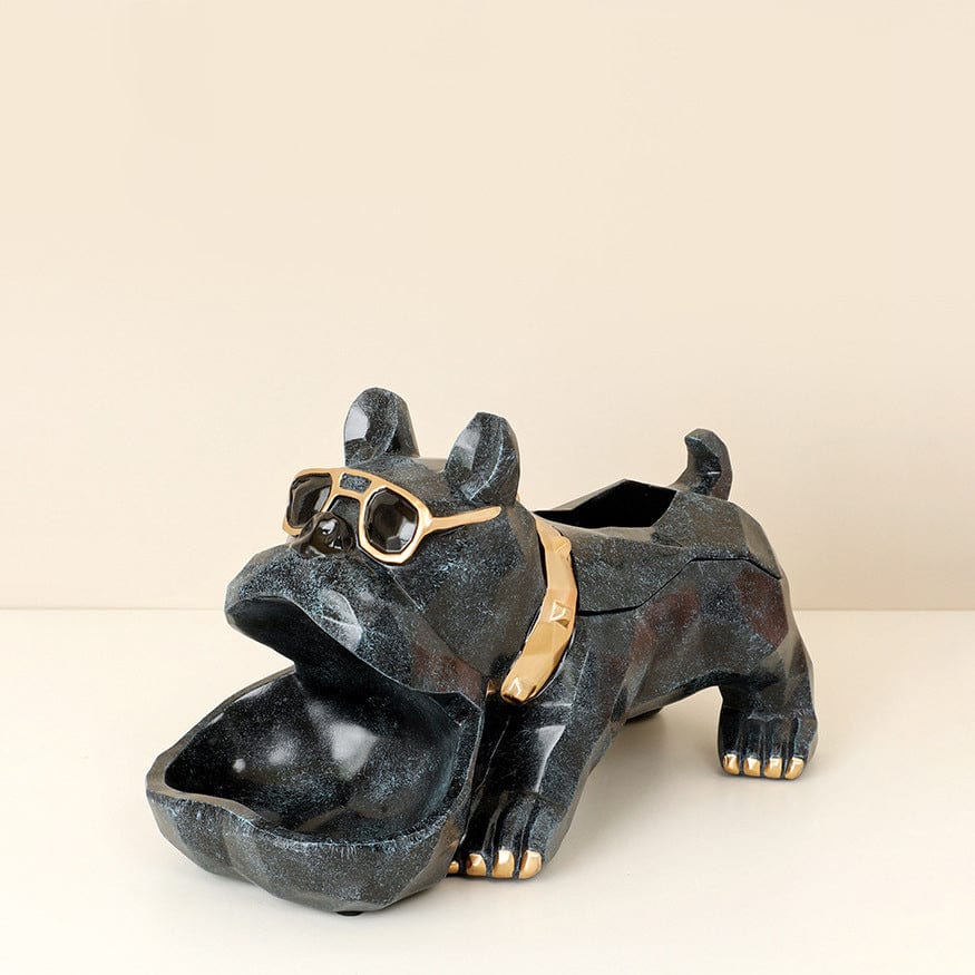 Gadget Gerbil Texture blue Resin French Bulldog Tissue Storage Box