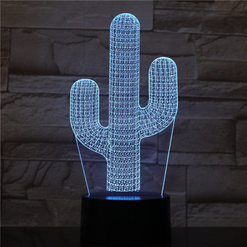 Gadget Gerbil Touch 7 colors 3D LED Cactus Lamp Night Light
