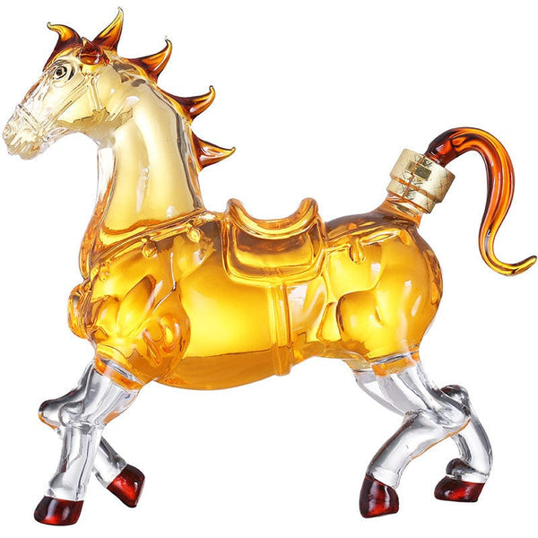 Gadget Gerbil Transparent / 1000ml Glass Stallion Horse Shaped Decanter